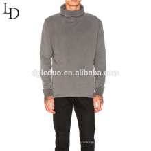 New arrival grey blank high neck cotton mens pullover hoodie